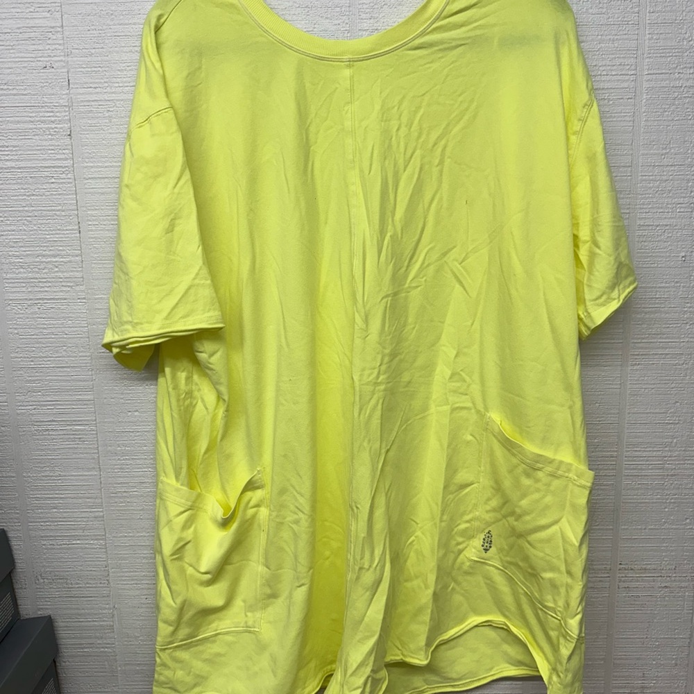 FP Movement by Free People Yellow Short Sleeve hot shot Tee Romper